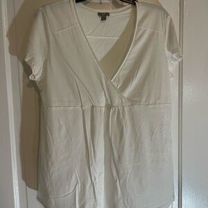 J. Jill Cream V-Neck Blouse